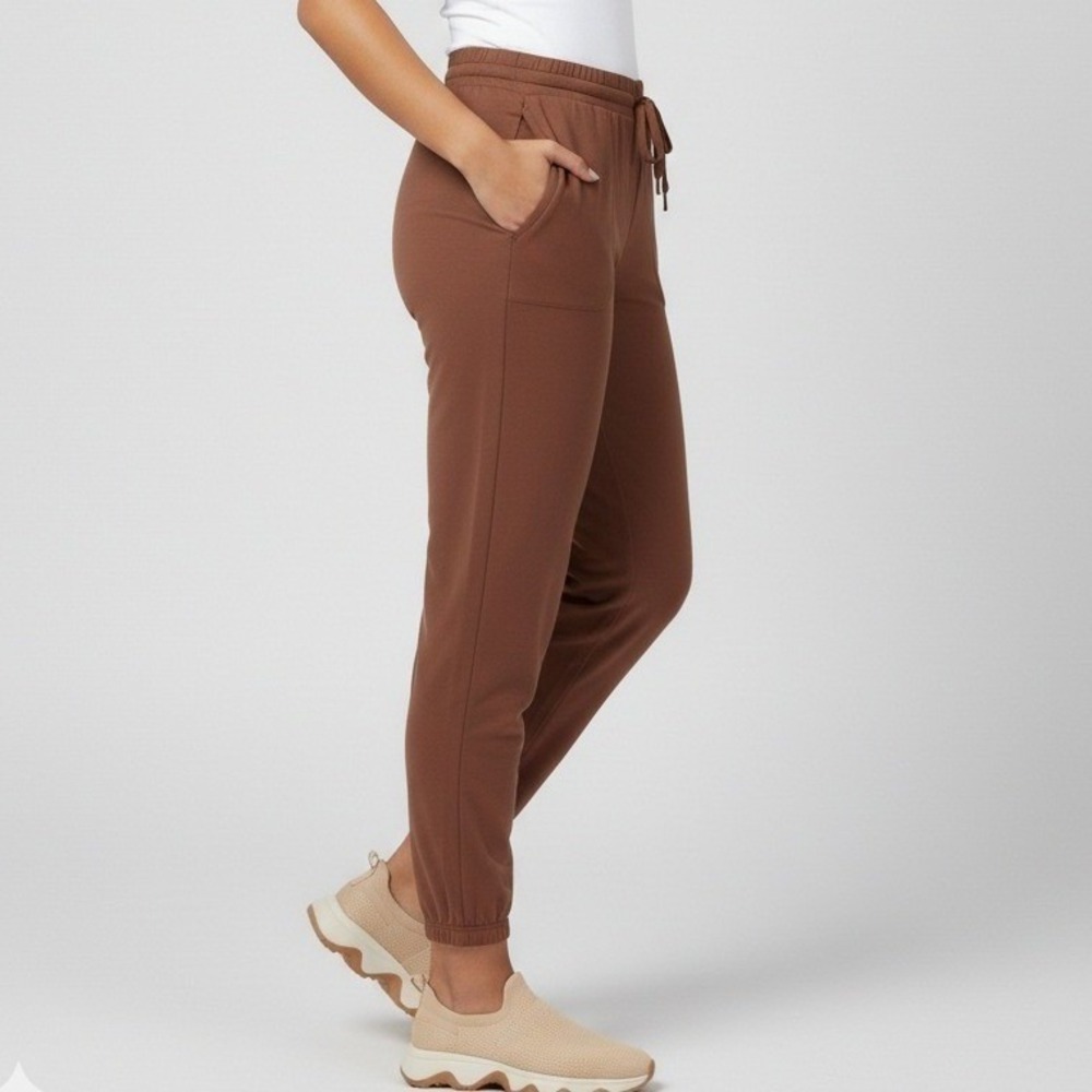 J Jill Fit French Terry Utility Joggers Red Oak Plus Size 3X Cotton Tencel Modal